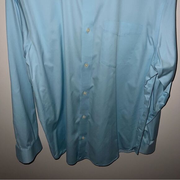 Banana Republic Classic Fit Non-Iron Turquoise Dress Shirt (Neck: 17-17.… - Picture 4 of 10